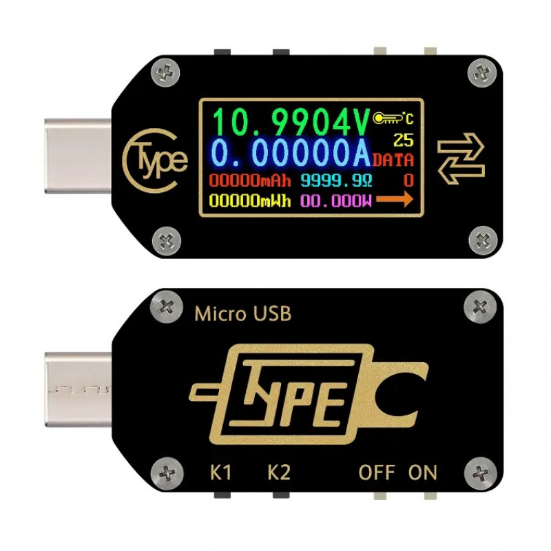 Тестер USB Type-С TC66 з кольоровим дисплеєм та Bluetooth