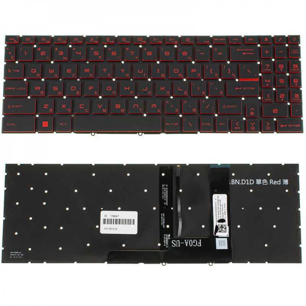 Клавиатура для ноутбука MSI Katana GF66 GF76 11SC 11UC 11UD 11UE 11UG 12UC 12UD 12UE 12UG 12UGS